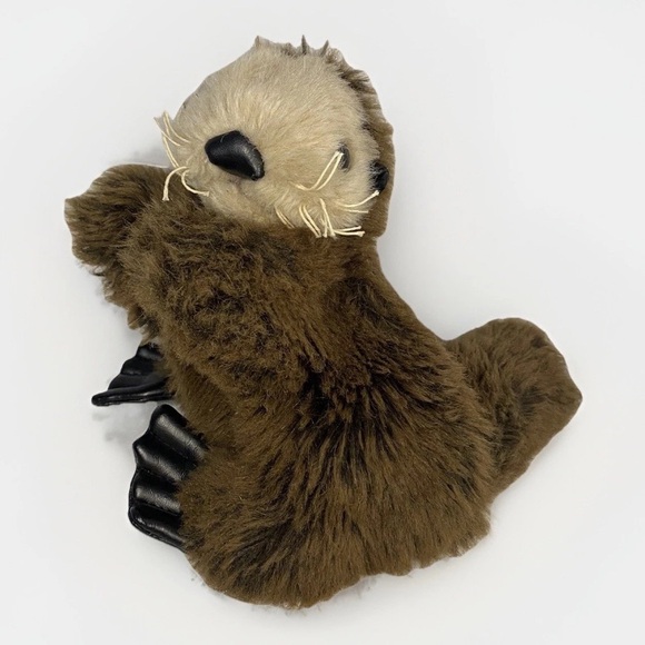 Folkmanis Baby Sea Otter Full Body Puppet Plush Toy Stocking Stuffer - Picture 1 of 8
